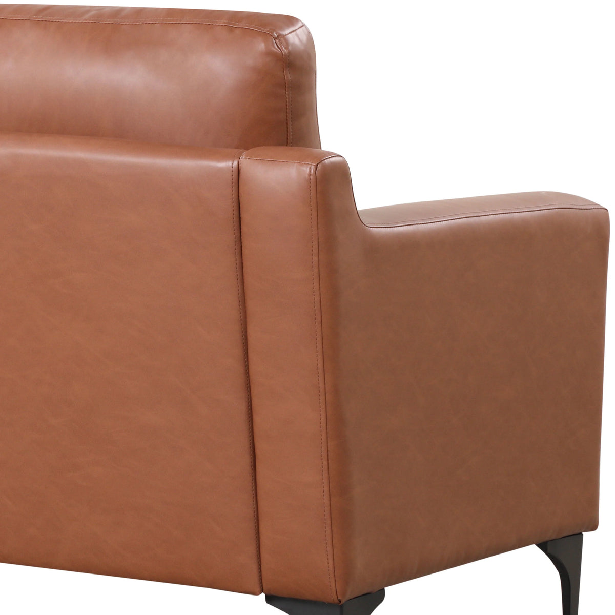 Brown Faux Leather Sofa T2120