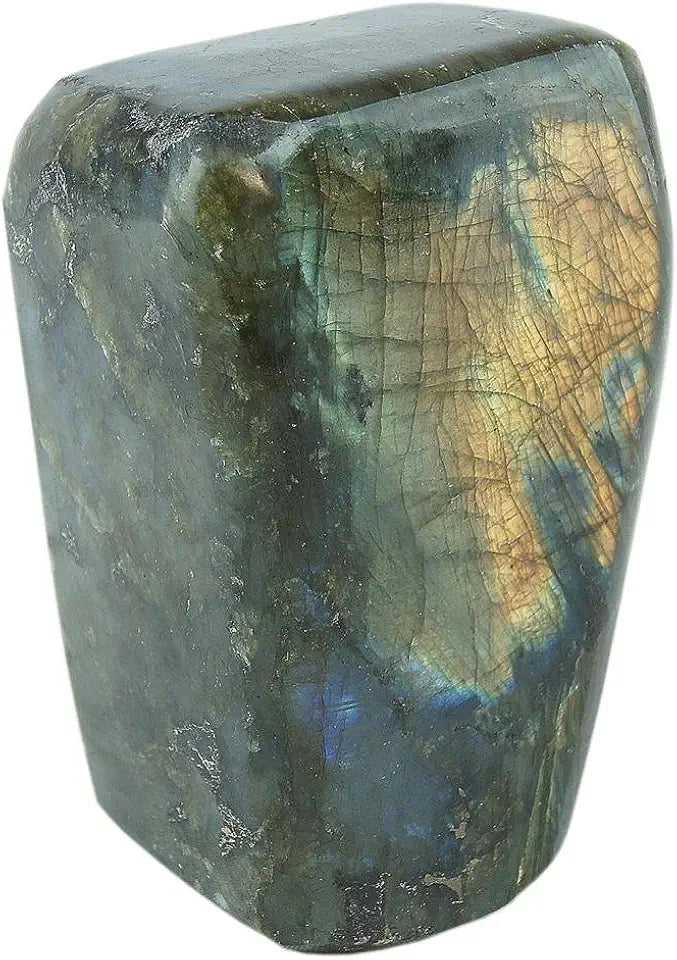 Labradorite Palm Stone Crystal Polished Pocket Worry Stone 1-1.3lb Z279105