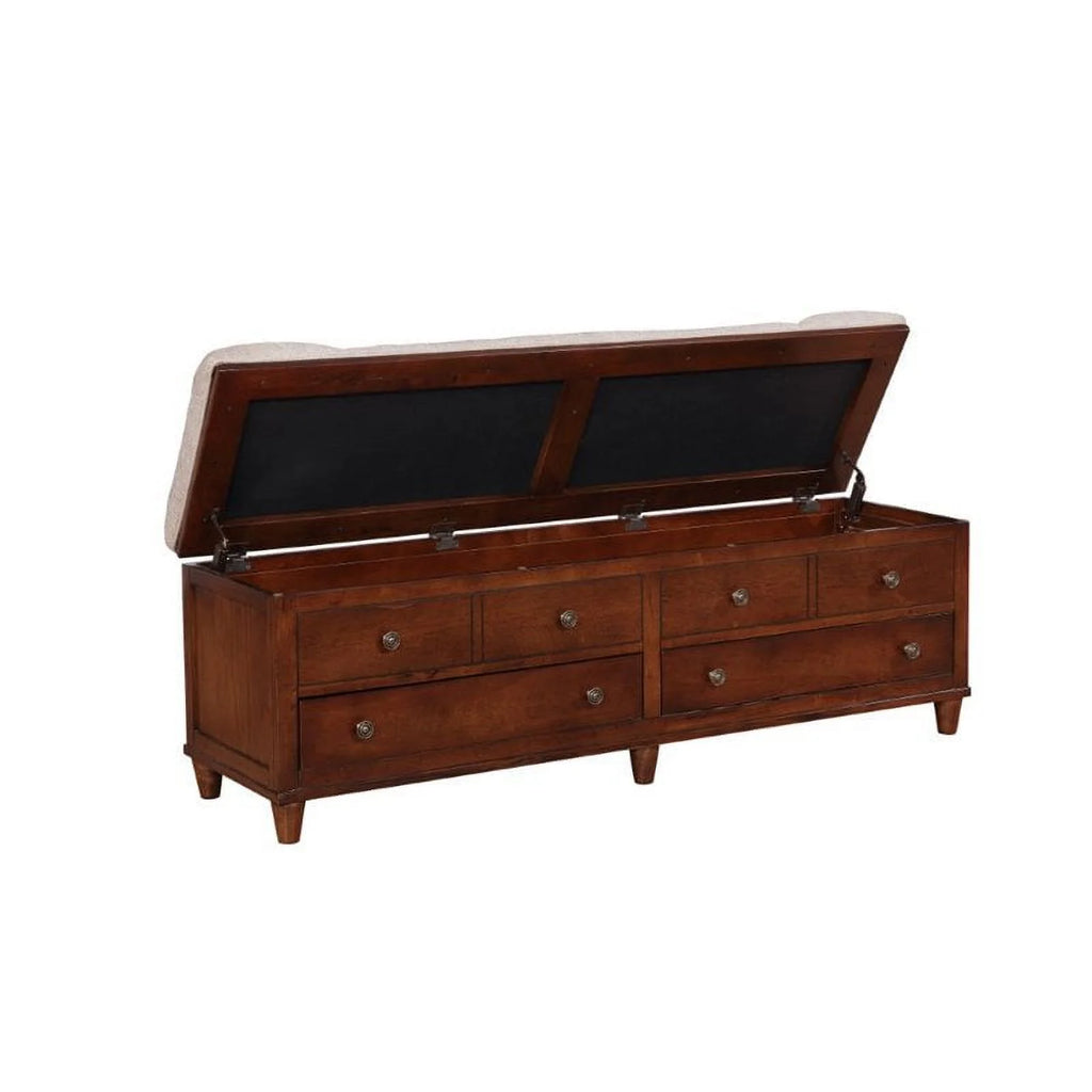 Rustic Umber Storage Bench M266631