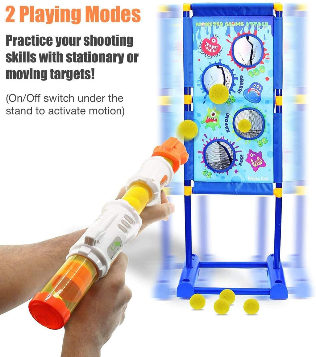 2 Pack Foam Ball Air Popper Guns with Moving Targets Z24741