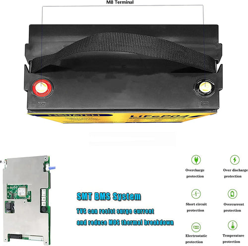 12V 100Ah Lifepo4 Lithium Battery with 100A BMS E3205