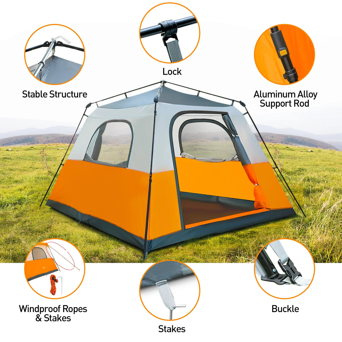 6-Person Camping Tent Y406001