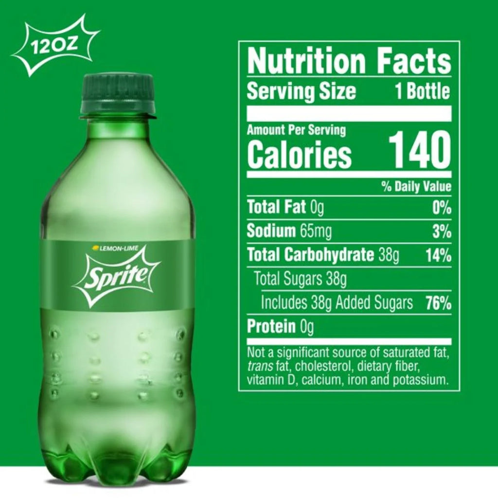 Caffeine-Free Lemon Lime Soda Pop, 12 Fl Oz, 8 Pack Bottles, Quantity of 3 H36566