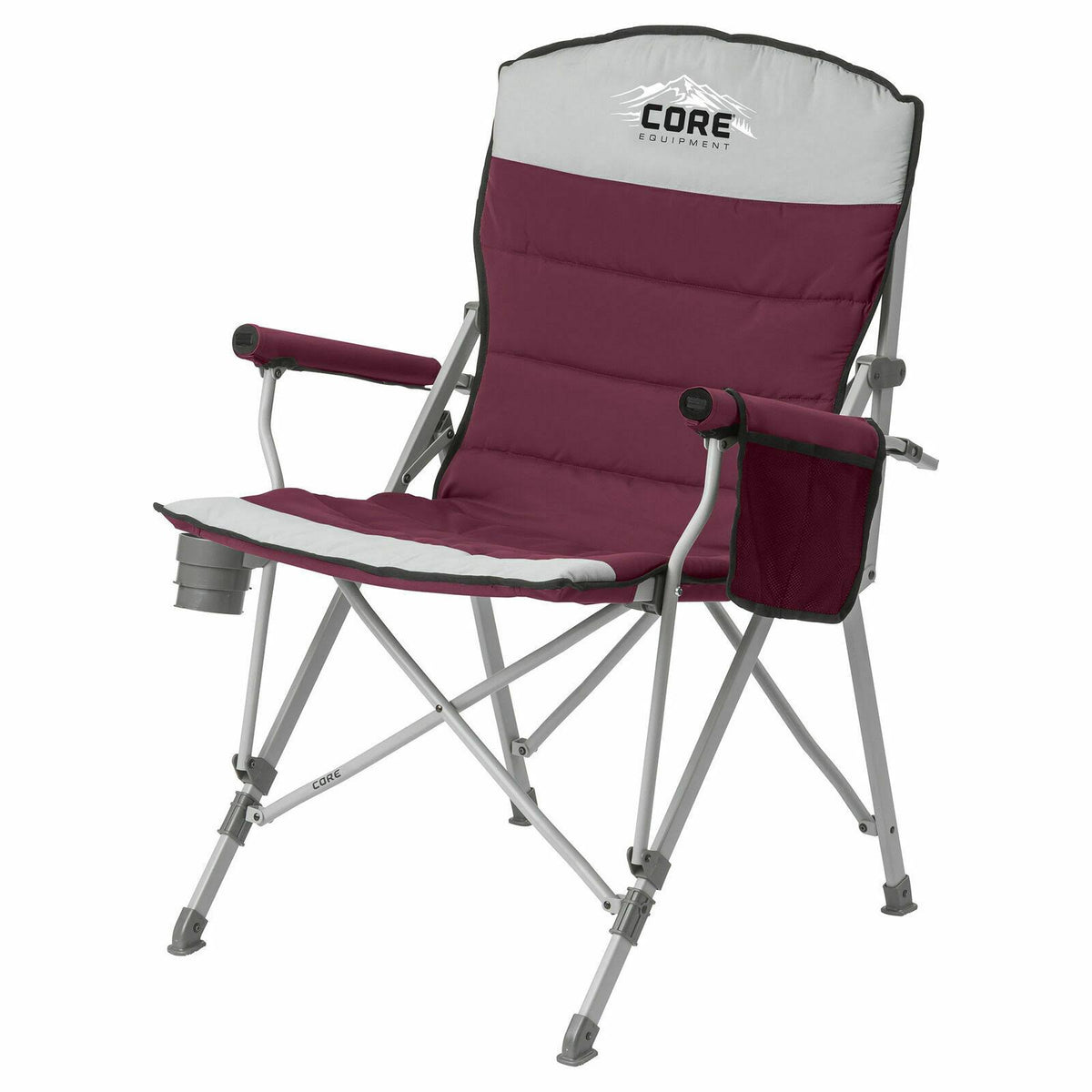 Gray 3 Pack Polyester Padded Arm Chair with Carry Bag E864