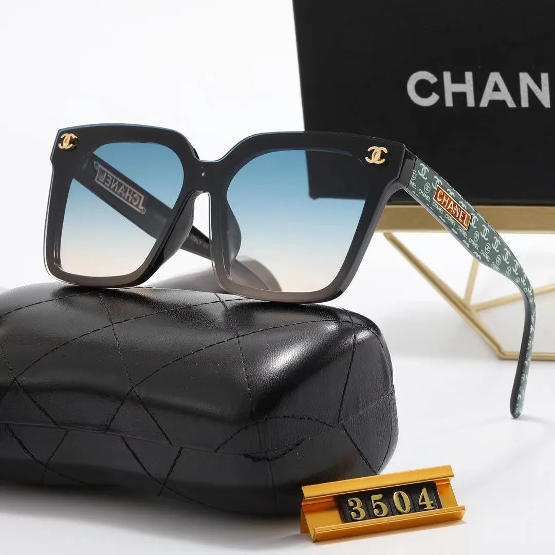 Double C Square Letter Printing Polarized Sunglasses T83378