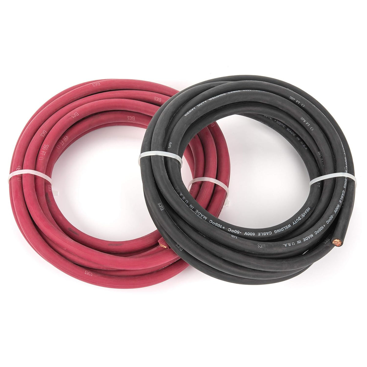 1/0 Gauge 25 Feet Black + Red Welding Cable D334937