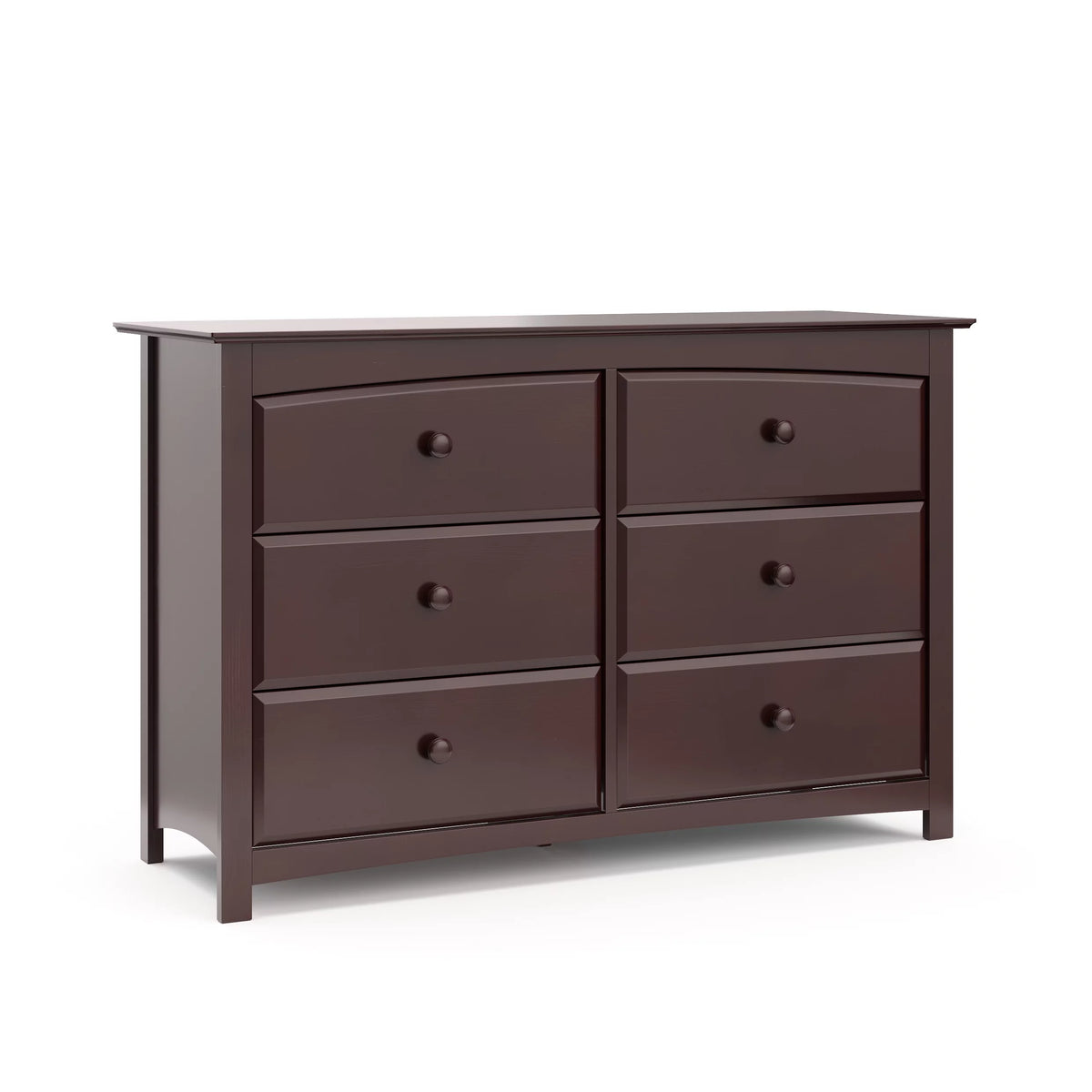 White 6 Drawer Double Dresser W995