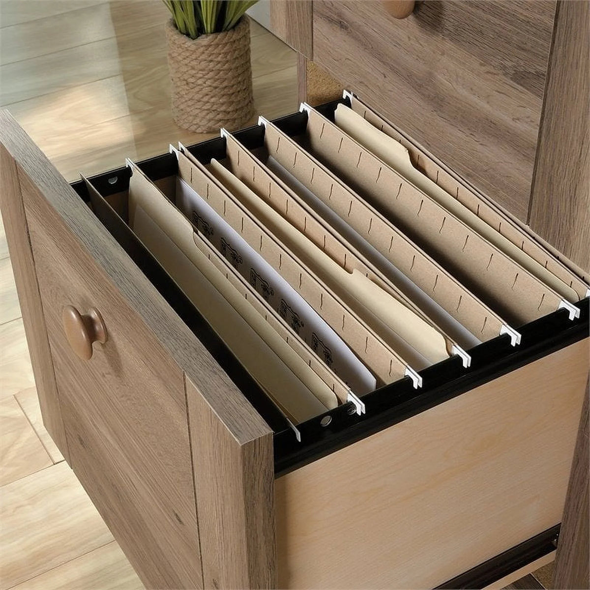 Engineered Wood Computer Desk in Salt Oak R862094