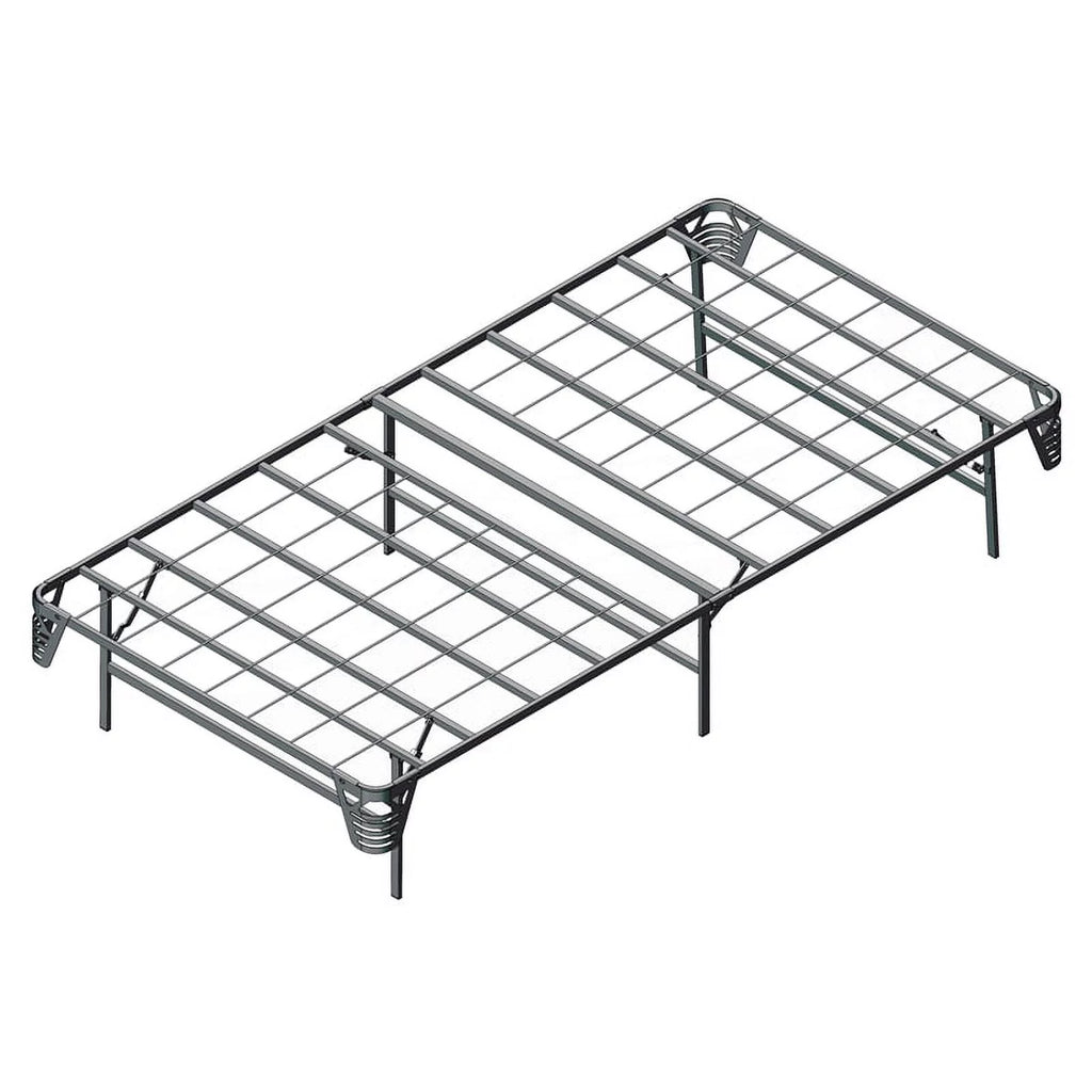 Transitional Metal Twin Bed Frame in Silver I607
