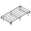 Transitional Metal Twin Bed Frame in Silver I607