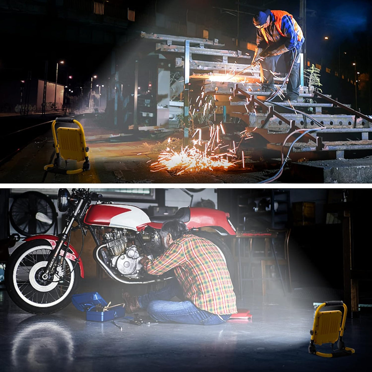 3000LM 360° Rotation IP65 Waterproof 30W Portable Work Light with Stand Pack of 2 Q99158