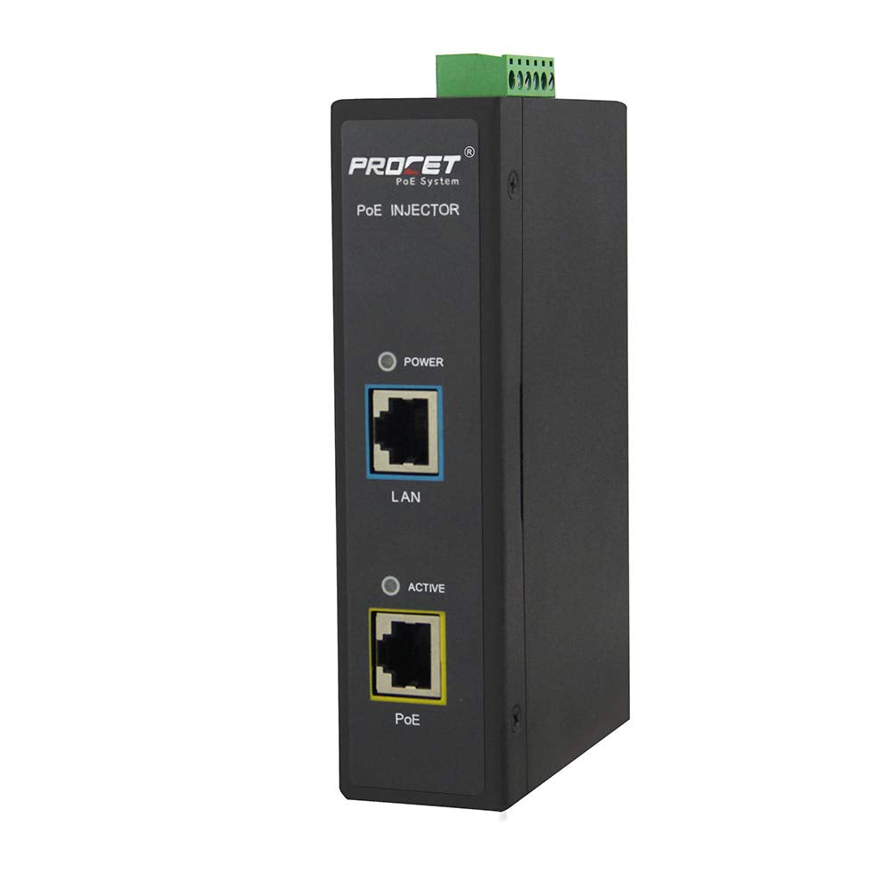 Industrial Gigabit DIN Rail PoE Injector Adapter 95W 55V Metal case G529974