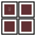 16 by 16-inch Black Picture Frame 4-Piece Set T5063