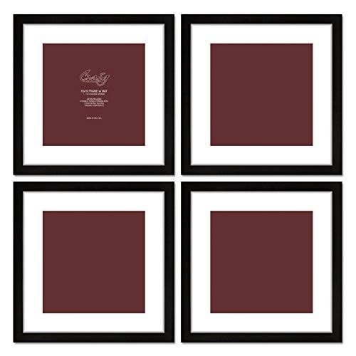 16 by 16-inch Black Picture Frame 4-Piece Set T5063