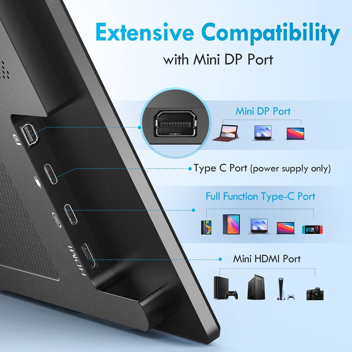15.4 Inch FHD IPS Portable Monitor with Kickstand S866996