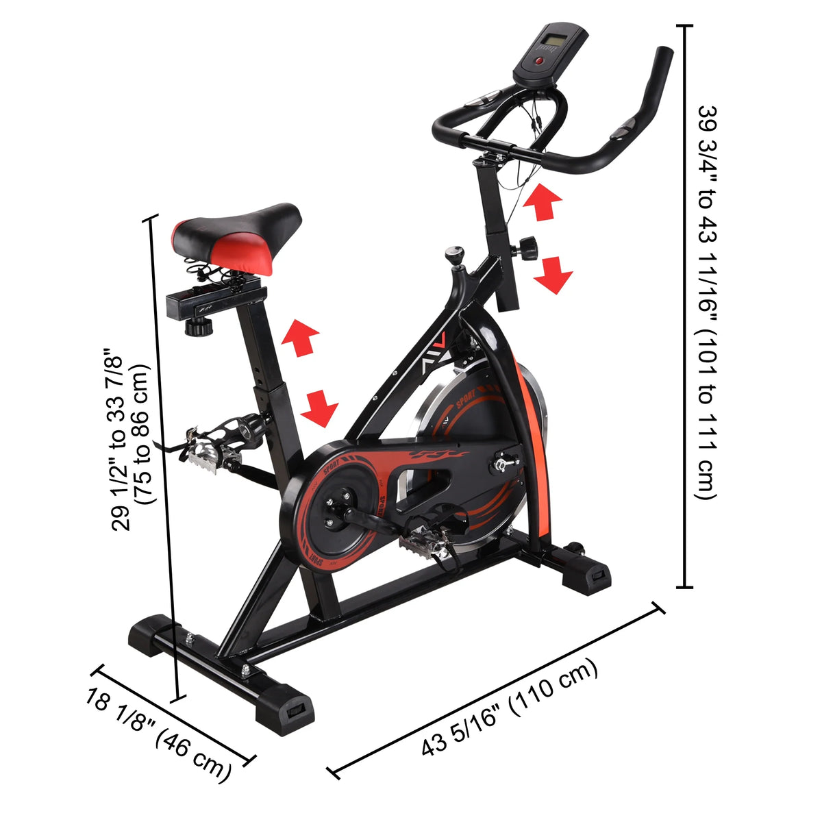 Foldable Stationary Upright Exercise Bike X7741