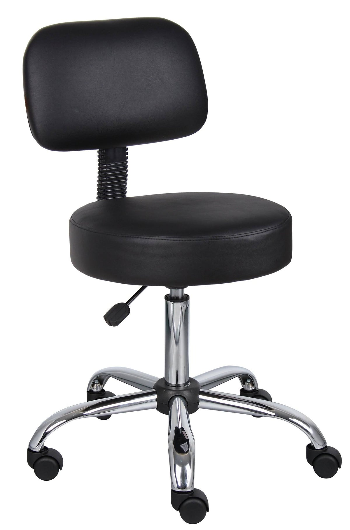 Black Medical Spa Stool with Back I17354